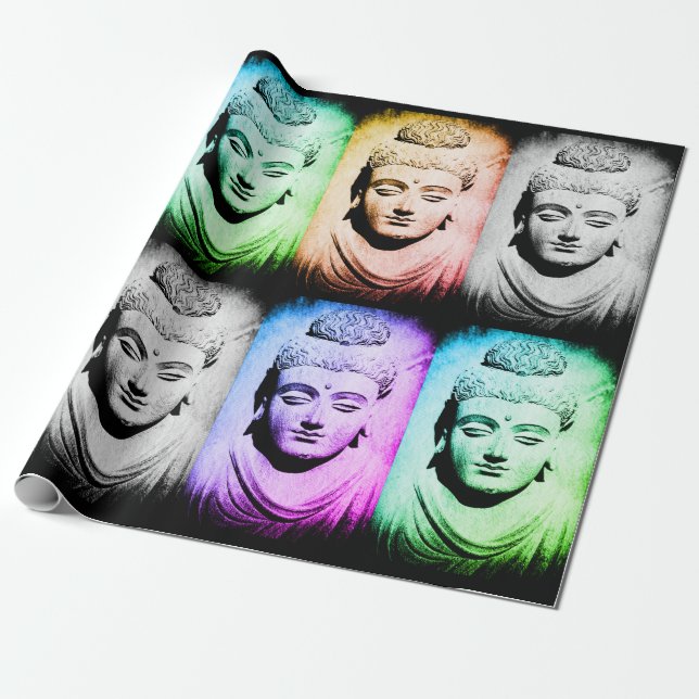 Ancient Buddha Multifärgad och Shakyamuni Presentpapper (Utrullad)
