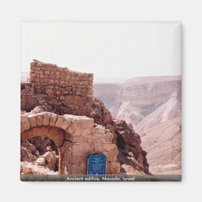 Ancient building, Masada, Israel Magnet (Framsidan)