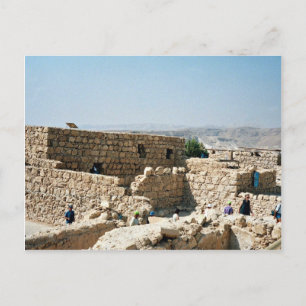 Ancient building, Masada, Israel Vykort