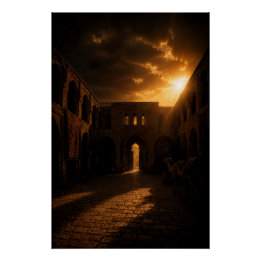 Ancient Caravanserai Sunset Poster Perfect Poster