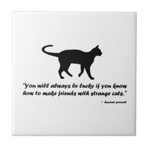Ancient Cat Proverb Kakelplatta