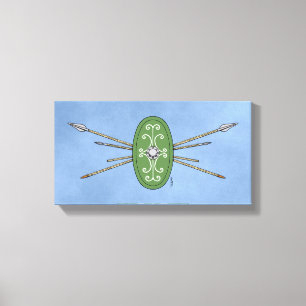 Ancient Celtic Shield and Spears Canvastryck