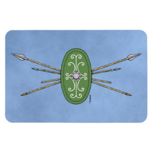 Ancient Celtic Shield and Spears Magnet