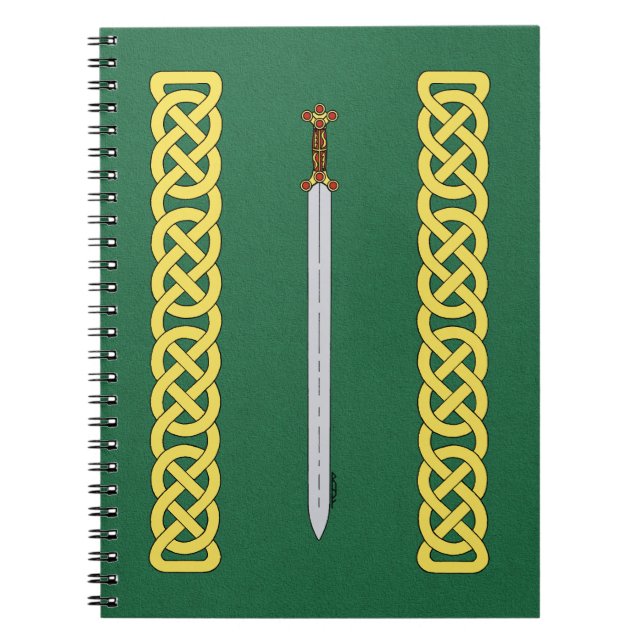 Ancient Celtic Sword och Knotwork Anteckningsbok (Framsidan)