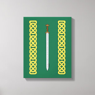 Ancient Celtic Sword och Knotwork Canvastryck