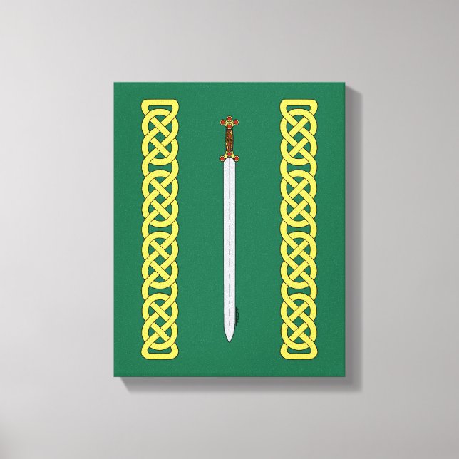 Ancient Celtic Sword och Knotwork Canvastryck (Framsida)