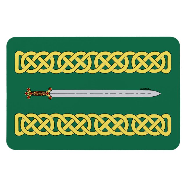Ancient Celtic Sword och Knotwork Magnet (Horisontell)