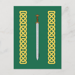 Ancient Celtic Sword och Knotwork Vykort