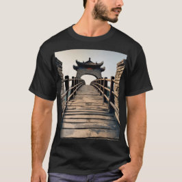 Ancient Chinese Paifang och Stone Bridge T Shirt