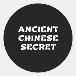 Ancient Chinese Secret Funny Halloween Sauce T Shi Runt Klistermärke