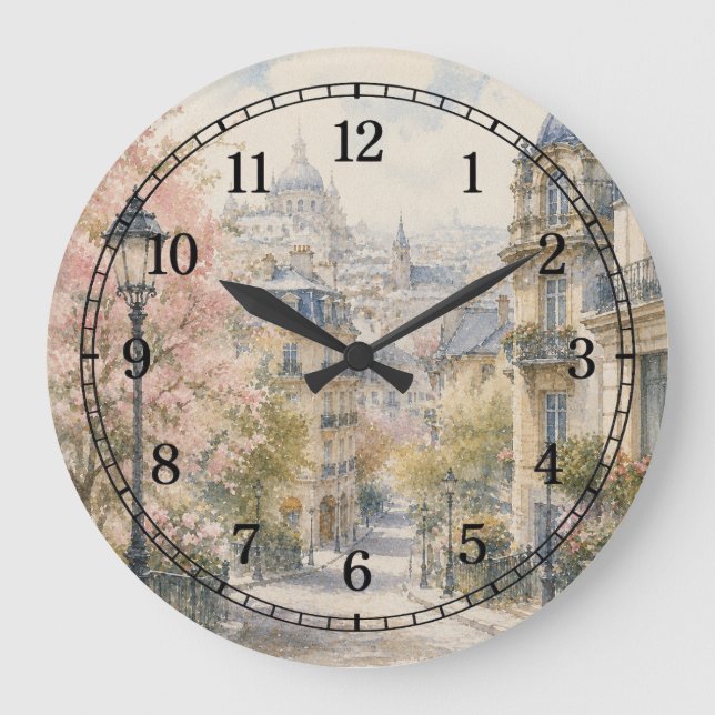 Ancient City Wall Clock — Historic Landscape Desig Stor Klocka (Framsida)