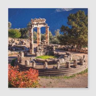 Ancient Delphi Greece Postcard - historiskt Temple