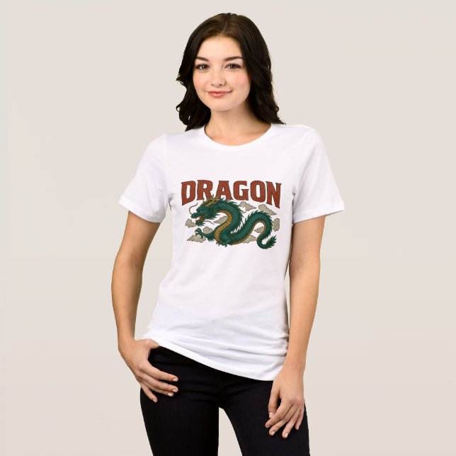 Ancient Dragon Art Designer teen T Shirt (Framsida Full)