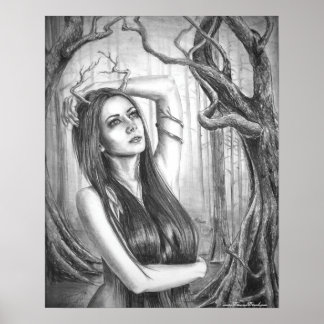 Ancient Dryad Poster Goddess Poster Träd Spirit
