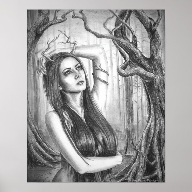 Ancient Dryad Poster Goddess Poster Träd Spirit (Framsidan)
