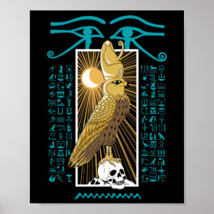 Ancient Egypten Falcon God Horus Poster