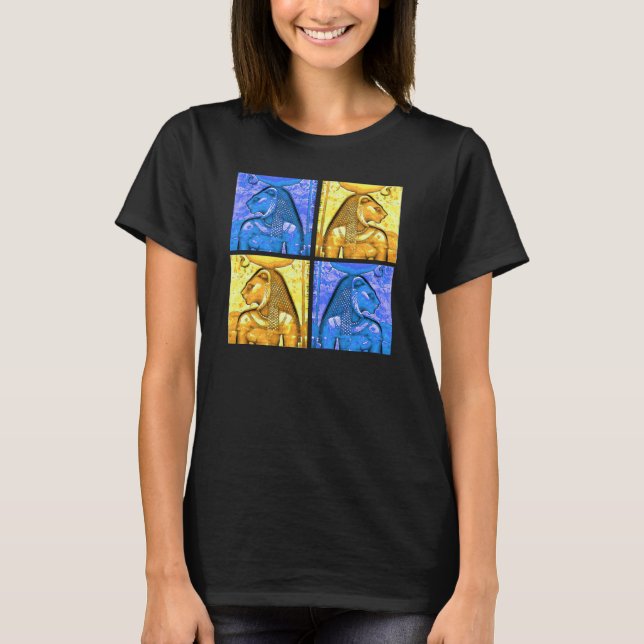 Ancient Egypten Goddes Sekhmet - Lejona gudinna T Shirt (Framsida)