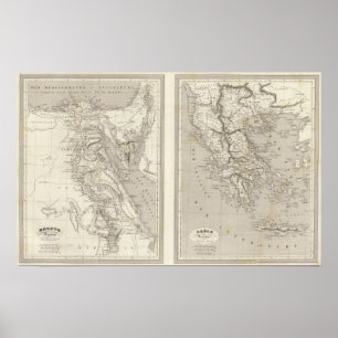 Ancient Egypten, Grekland Poster