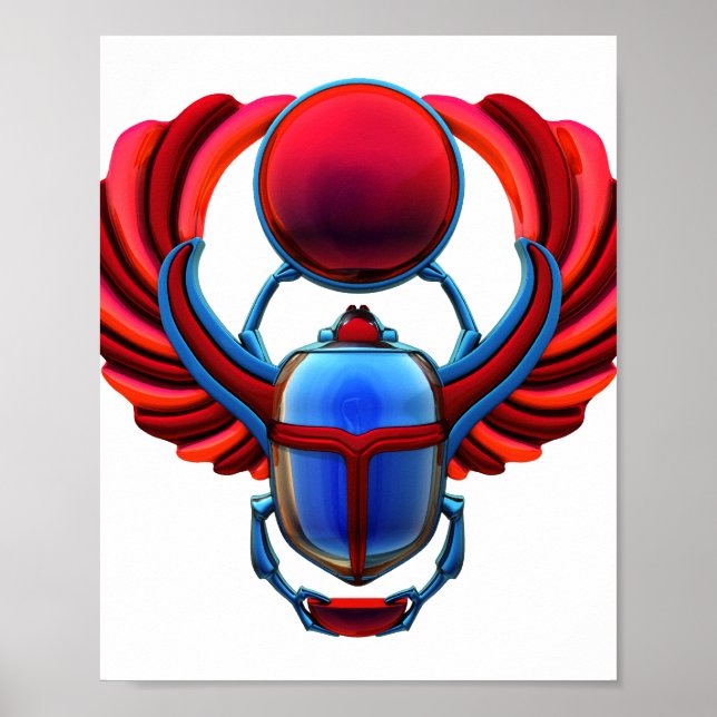 Ancient Egypten Scarab Beetle Poster (Framsidan)