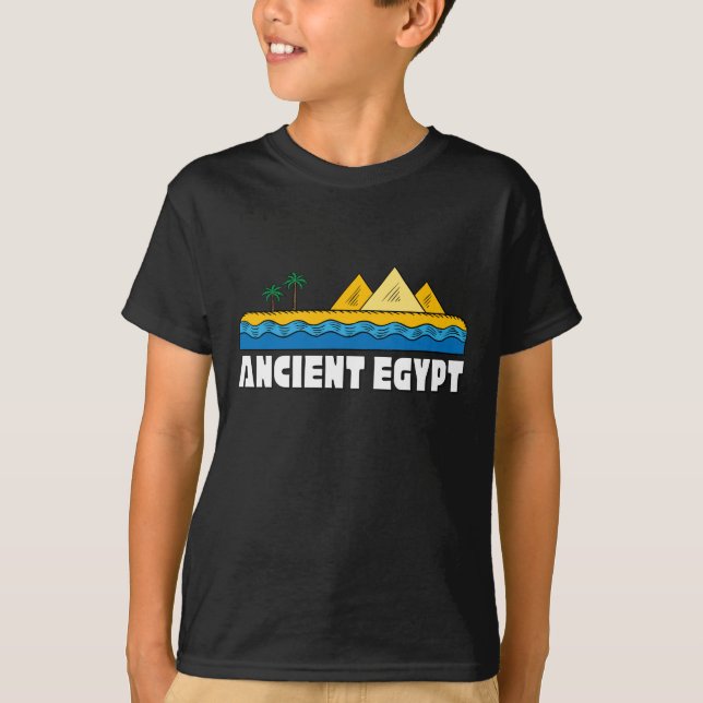Ancient Egypten T Shirt, Pyramids Tee (Framsida)