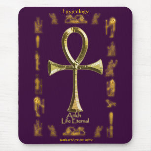 Ancient Egyptian Ankh Mousepad Musmatta