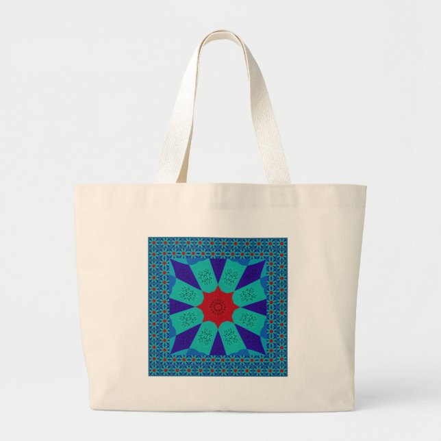 Ancient Egyptian Art: En Vibrant Mandala. Jumbo Tygkasse (Framsidan)