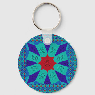 Ancient Egyptian Art: En Vibrant Mandala. Nyckelring