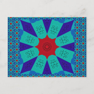 Ancient Egyptian Art: En Vibrant Mandala. Vykort