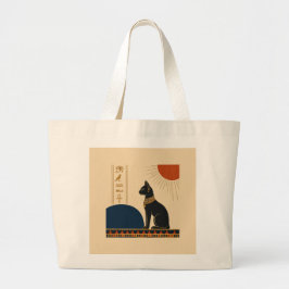 Ancient Egyptian Bastet Cat Elegant Tote Bag Jumbo Tygkasse