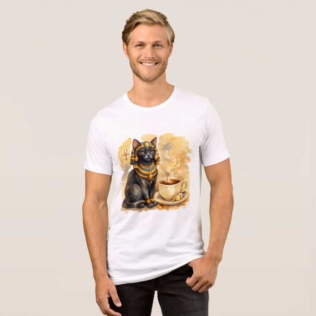 Ancient Egyptian Cat Bastet Mythology Design T Shirt (Framsida Full)