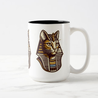 Ancient Egyptian Cat Coffee Mug – Pharaoh Cat Desi Två-Tonad Mugg