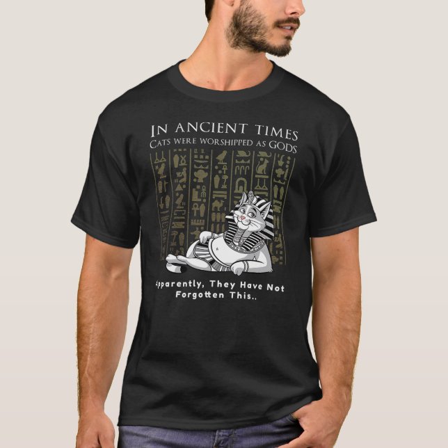 Ancient Egyptian Cat Pharaoh Funny Cat Lover T Shirt (Framsida)