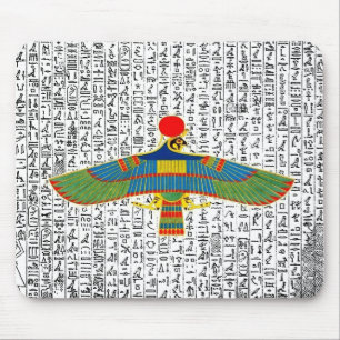 Ancient Egyptian God Horus Hawk Mousepad Musmatta