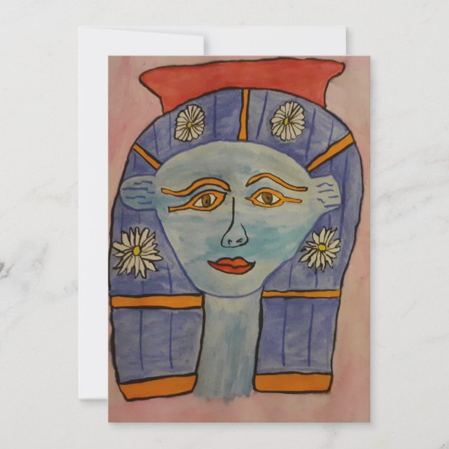 Ancient Egyptian Goddess Greeting Card Tack Kort (Framsida)