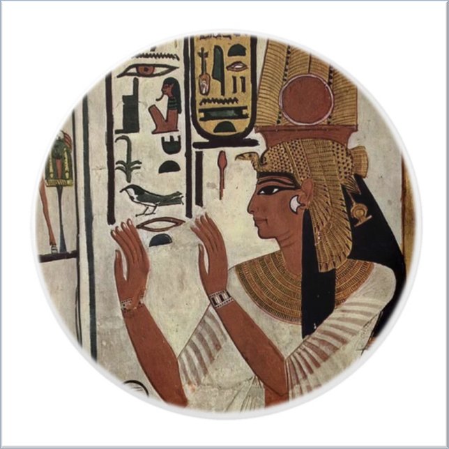Ancient Egyptian Goddess Queen & Hieroglyphics Knopp (Skapare uppladdad)
