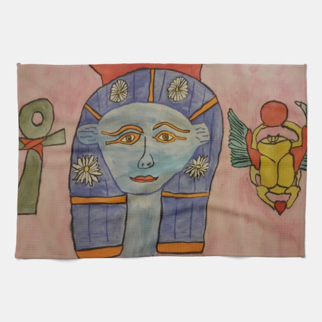 Ancient Egyptian Goddess Tea Towel Kökshandduk (Horisontell)