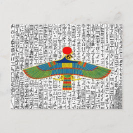 Ancient Egyptian Gud Horus Hawk Vykort
