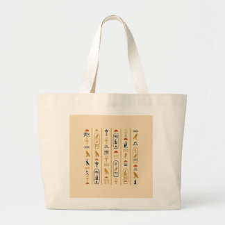 Ancient Egyptian Hieroglyphics Elegant Tote Bag Jumbo Tygkasse