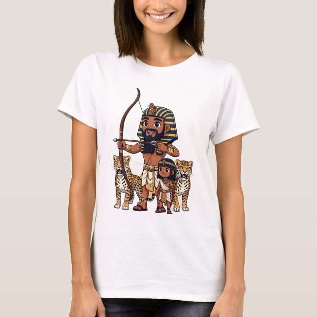 Ancient Egyptian Hunt with Leopards T Shirt (Framsida)