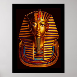 Ancient Egyptian King Tutankhamun Gold Burial Mask Poster
