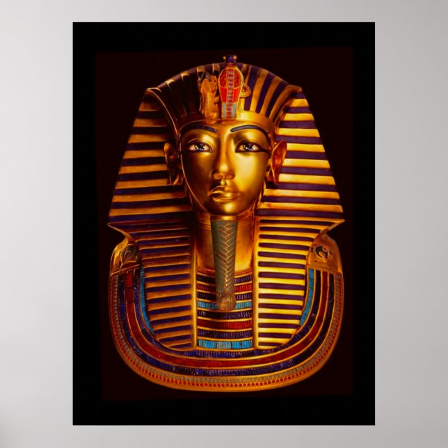 Ancient Egyptian King Tutankhamun Gold Burial Mask Poster (Framsidan)