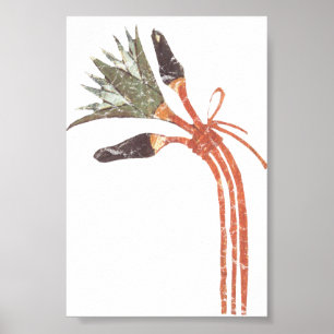 Ancient Egyptian Lotus Flower & Buds Poster