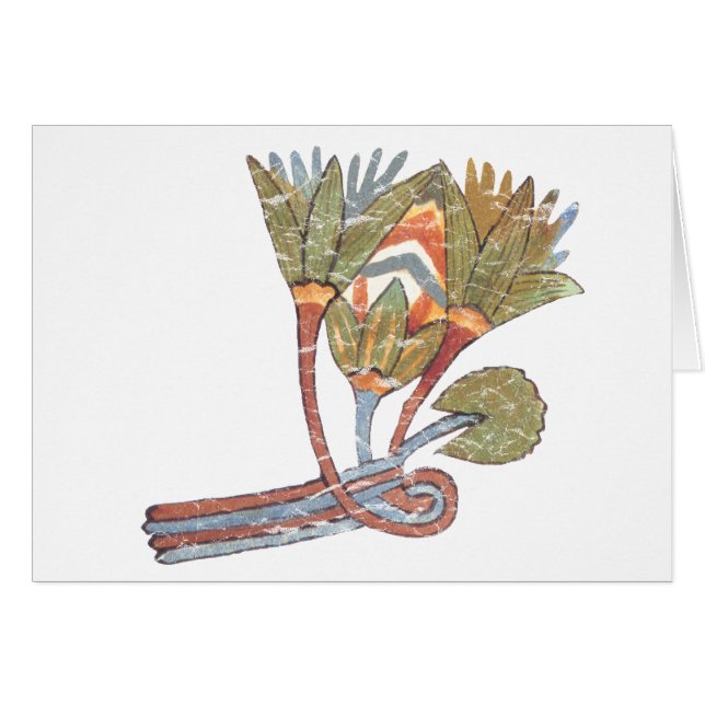 Ancient Egyptian Lotus Flower Hälsningskort (Framsidan Horizontal)