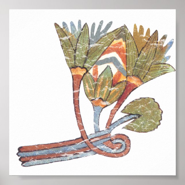 Ancient Egyptian Lotus Flower Poster (Framsidan)