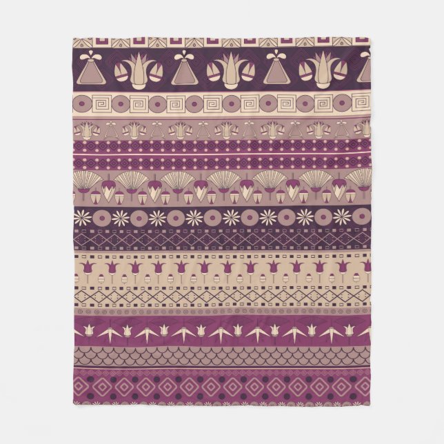 Ancient Egyptian ornament Tribal seamless pattern. Fleecefilt (Framsidan)