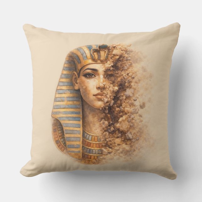 Ancient Egyptian Queen Throw Pillow Kudde (Framsida)