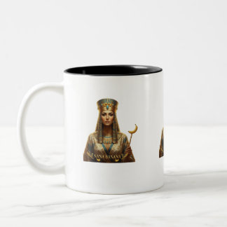 Ancient Egyptian Royalty Mug – Whimsical Pharaoh D Två-Tonad Mugg