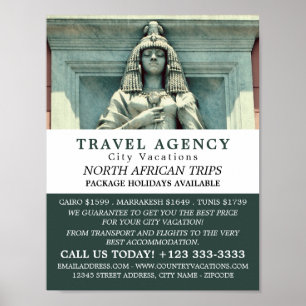 Ancient Egyptian Statue, Kairo, resebyrå Poster