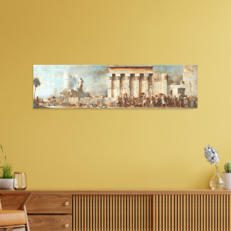Ancient Egyptian Temple Wall Art - Historic Civili Canvastryck