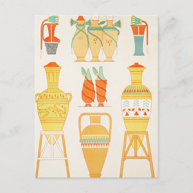 Ancient Egyptian Urns Helg Vykort (Framsida)